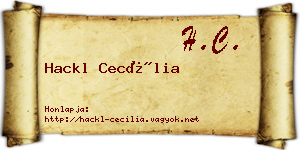 Hackl Cecília névjegykártya